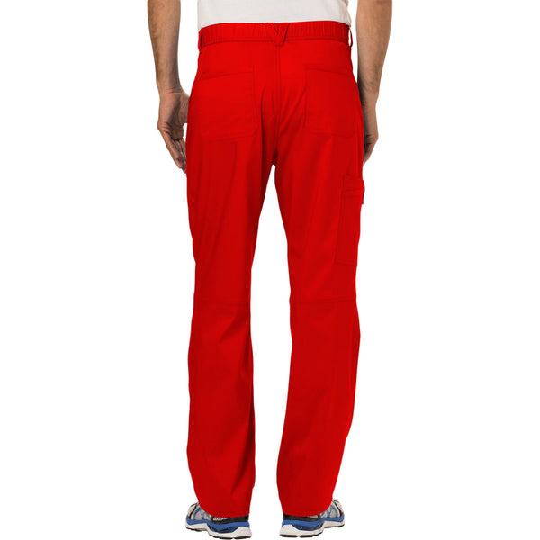 Cherokee Workwear Revolution WW140 Scrubs Pants Men's Fly Front Red 3XL