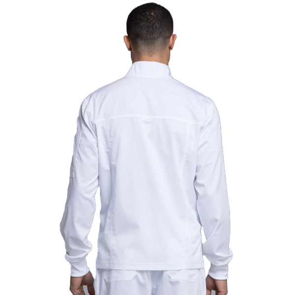 Cherokee Workwear Revolution WW320 Scrubs Jacket Men's Zip Front White 3XL