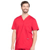 Cherokee Workwear Revolution WW670 Scrubs Top Men's V-Neck Red 4XL