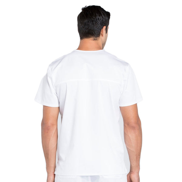 Cherokee Workwear Revolution WW670 Scrubs Top Men's V-Neck White 3XL