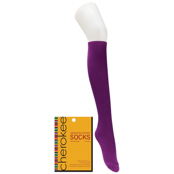 Cherokee Socks/Hosiery Neon Purple Cherokee Compression Support Socks for Women