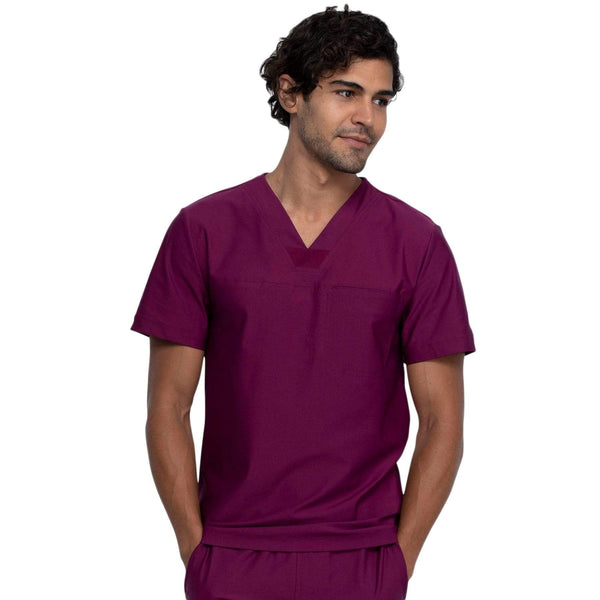 Cherokee Top 3XL Cherokee Form CK885 Scrubs Top Men Wine