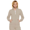 Cherokee Scrubs Jacket Cherokee Infinity 2391A Scrubs Jacket Women's Zip Front Warm-Up Khaki