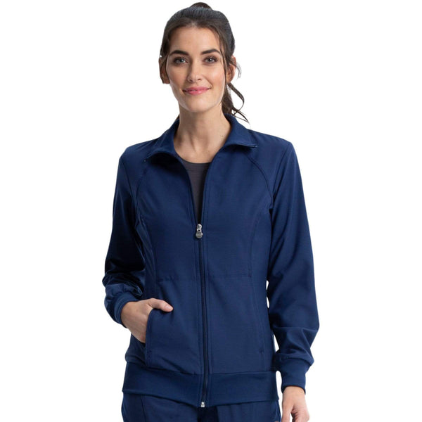 Cherokee Scrubs Jacket Cherokee Infinity 2391A Scrubs Jacket Women's Zip Front Warm-Up Navy