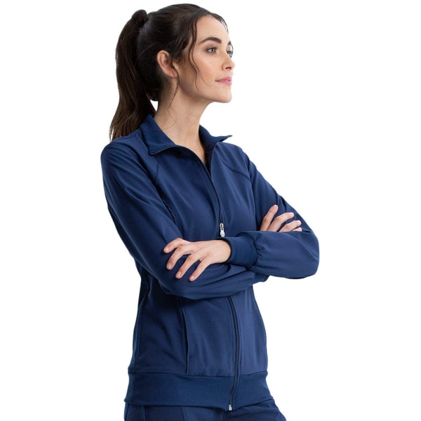 Cherokee Scrubs Jacket Cherokee Infinity 2391A Scrubs Jacket Women's Zip Front Warm-Up Navy