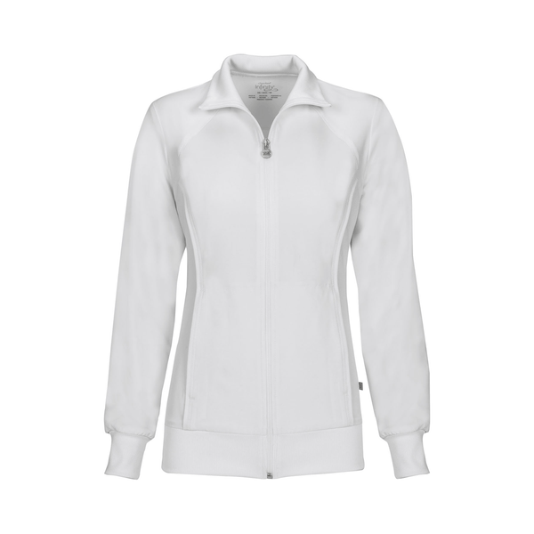 Cherokee Scrubs Jacket 2XL Cherokee Infinity 2391A Scrubs Jacket Women's Zip Front Warm-Up White