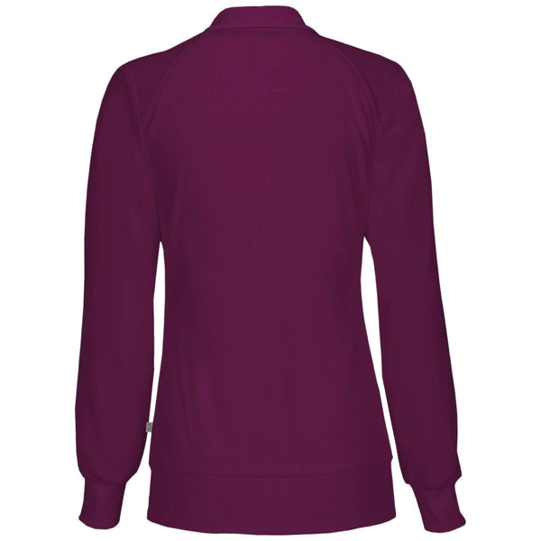 Cherokee Scrubs Jacket 2XL Cherokee Infinity 2391A Scrubs Jacket Women's Zip Front Warm-Up Wine