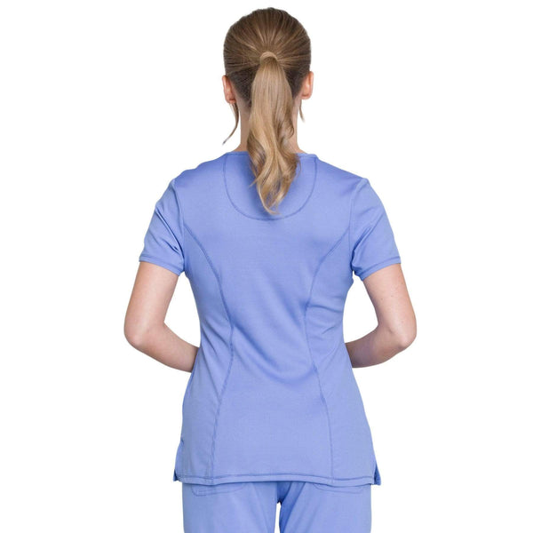 Cherokee Scrubs Top Cherokee Infinity 2624A Scrubs Top Women's Round Neck Ceil Blue