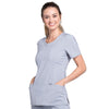 Cherokee Scrubs Top Cherokee Infinity 2624A Scrubs Top Women's Round Neck Grey