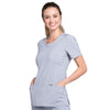 Cherokee Scrubs Top Cherokee Infinity 2624A Scrubs Top Women's Round Neck Grey