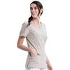 Cherokee Scrubs Top Cherokee Infinity 2624A Scrubs Top Women's Round Neck Khaki