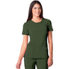 Cherokee Scrubs Top Cherokee Infinity 2624A Scrubs Top Women's Round Neck Olive