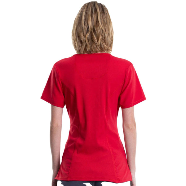 Cherokee Scrubs Top Cherokee Infinity 2624A Scrubs Top Women's Round Neck Red