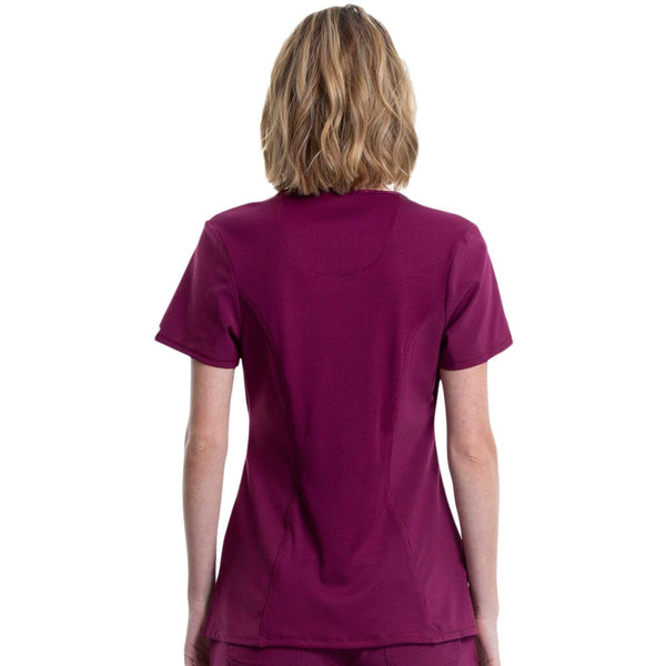 Cherokee Scrubs Top Cherokee Infinity 2624A Scrubs Top Women's Round Neck Wine