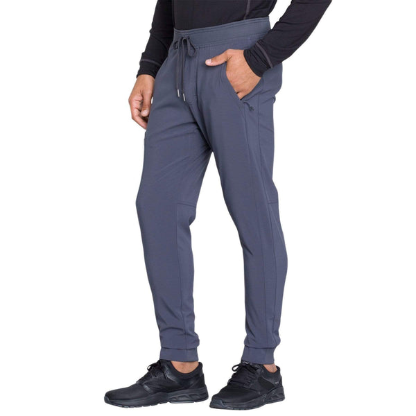 Cherokee Scrubs Pants Cherokee Infinity CK004A Scrubs Pants Men's Natural Rise Jogger Pewter