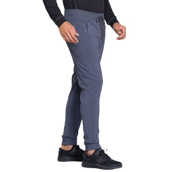 Cherokee Scrubs Pants Cherokee Infinity CK004A Scrubs Pants Men's Natural Rise Jogger Pewter