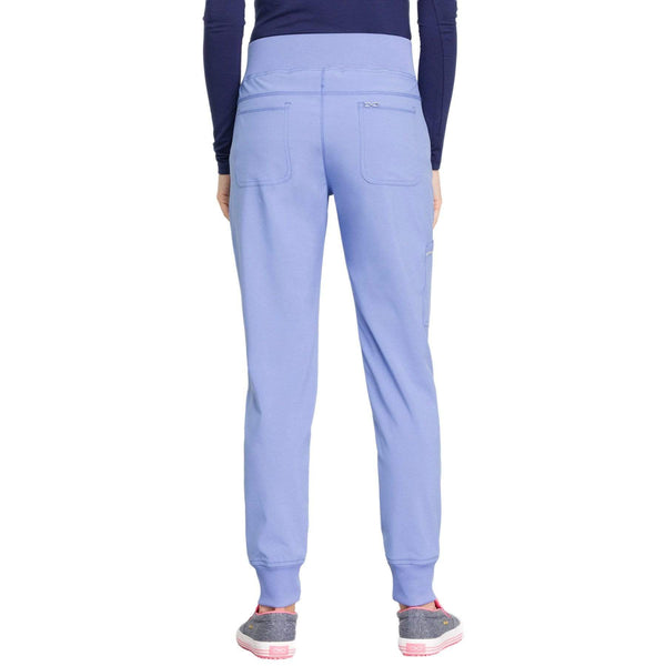 Cherokee Scrubs Pants Cherokee Infinity CK110A Scrubs Pants Women's Mid Rise Tapered Leg Jogger Ceil Blue