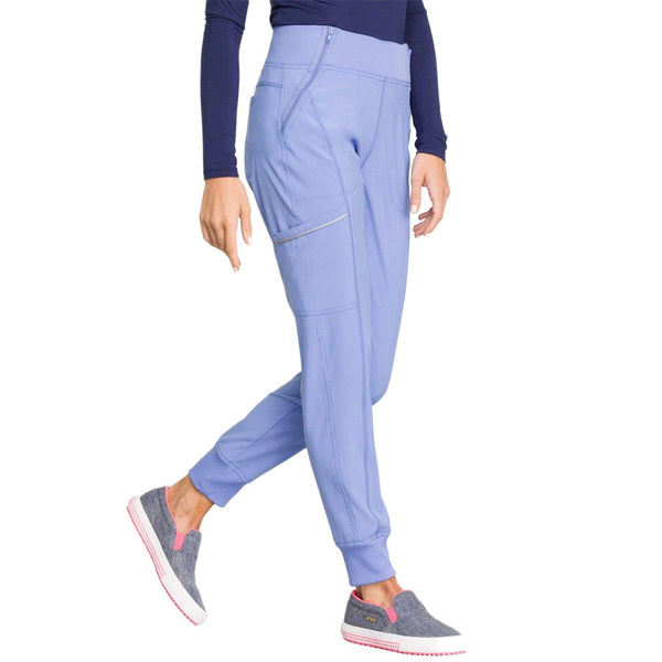 Cherokee Scrubs Pants Cherokee Infinity CK110A Scrubs Pants Women's Mid Rise Tapered Leg Jogger Ceil Blue