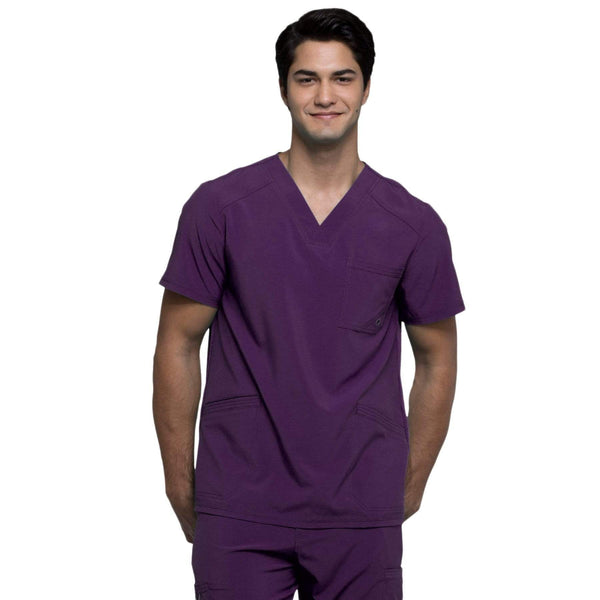 Cherokee Top 3XL Cherokee Infinity CK900A Scrubs Top Men Eggplant