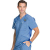 Cherokee Scrubs Top Cherokee Infinity CK900A Scrubs Top Men's V-Neck Ceil Blue