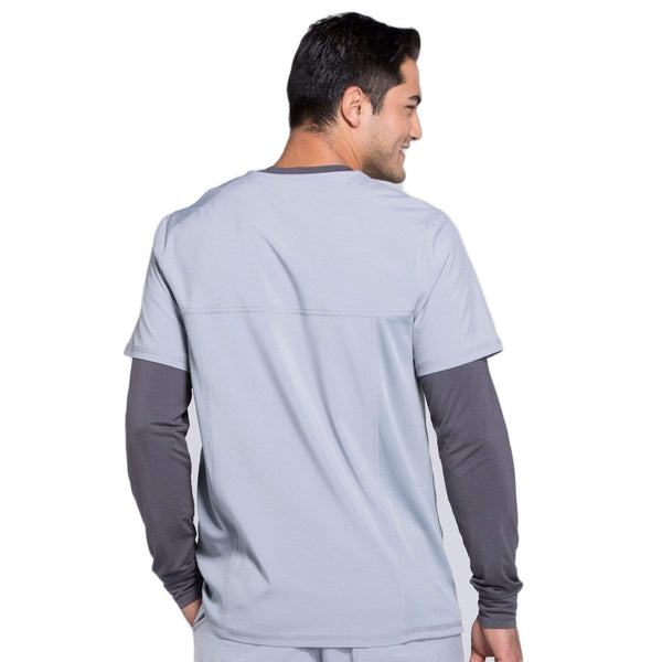 Cherokee Scrubs Top Cherokee Infinity CK900A Scrubs Top Men's V-Neck Grey