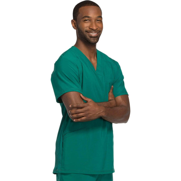 Cherokee Scrubs Top Cherokee Infinity CK900A Scrubs Top Men's V-Neck Hunter Green