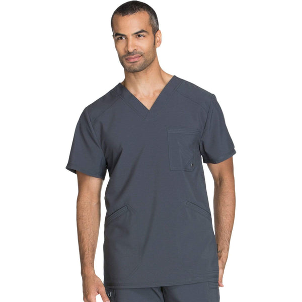 Cherokee Scrubs Top 2XL Cherokee Infinity CK900A Scrubs Top Men's V-Neck Pewter