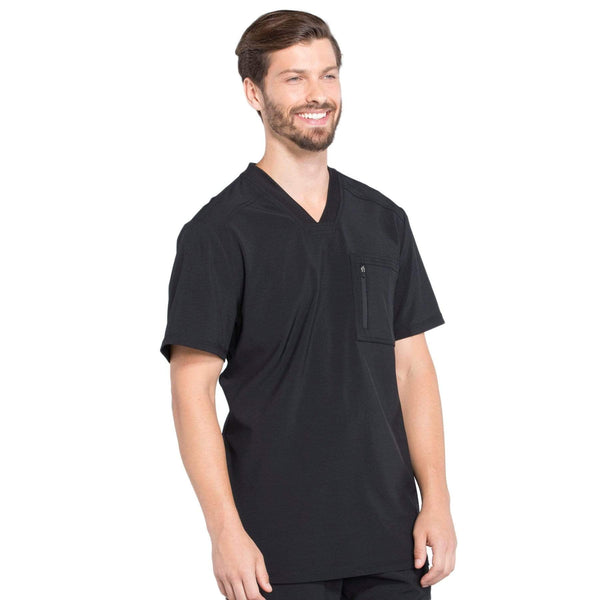 Cherokee Scrubs Top Cherokee Infinity CK910A Scrubs Top Men's V-Neck Black