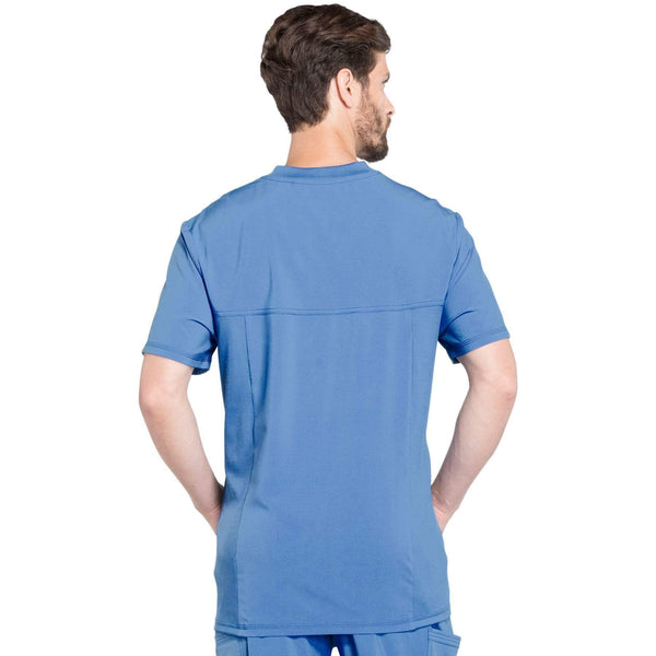 Cherokee Scrubs Top Cherokee Infinity CK910A Scrubs Top Men's V-Neck Ceil Blue