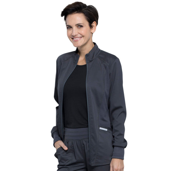 Cherokee Jacket Cherokee Revolution WW301 Scrubs Jacket Women Pewter