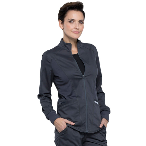 Cherokee Jacket Cherokee Revolution WW301 Scrubs Jacket Women Pewter