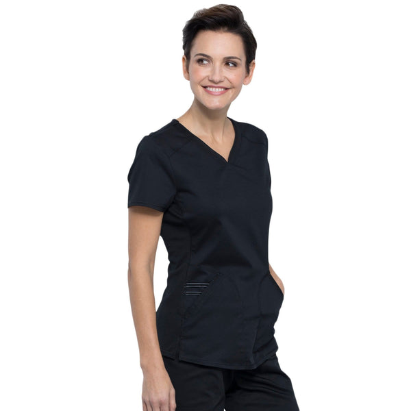 Cherokee Top Cherokee Revolution WW601 Scrubs Top Women Black