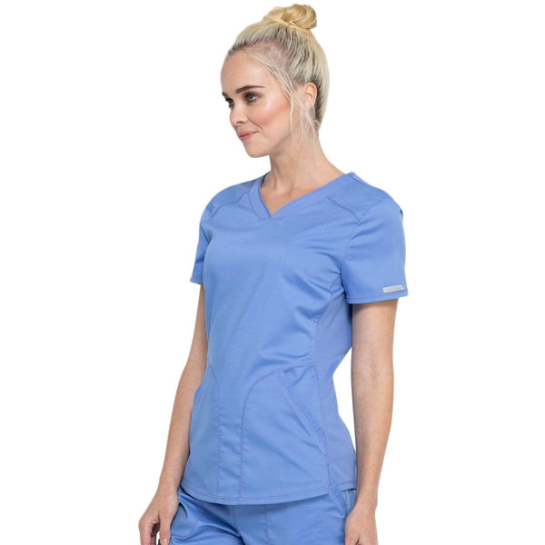 Cherokee Top Cherokee Revolution WW601 Scrubs Top Women Ciel Blue