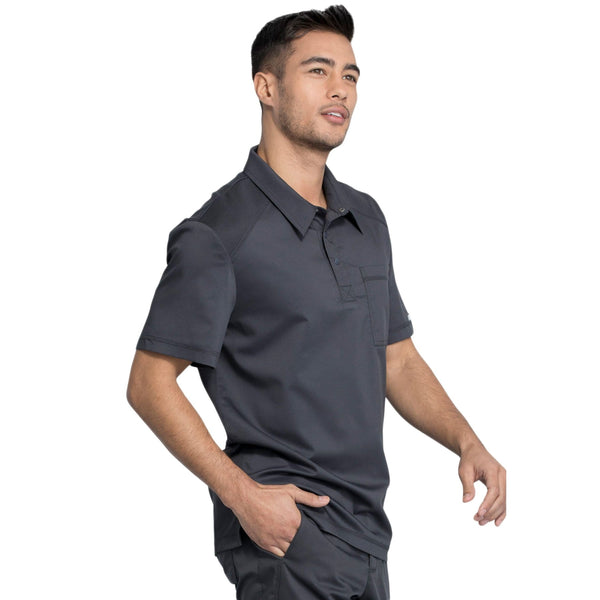 Cherokee Top Cherokee Revolution WW615 Scrubs Top Men Pewter