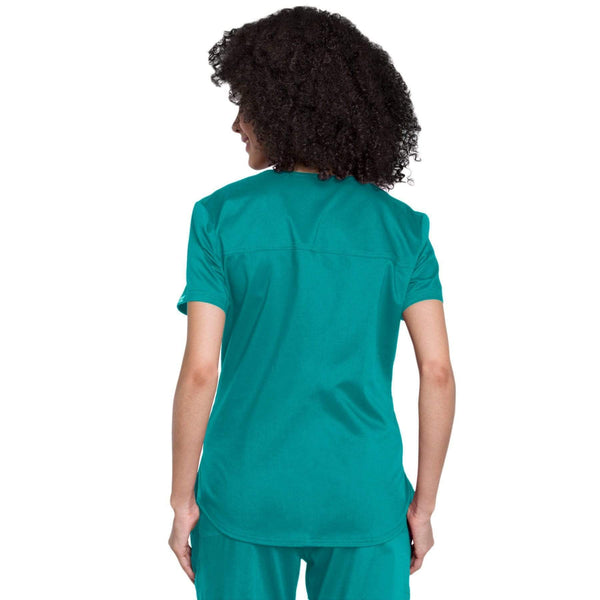 Cherokee Top Cherokee Revolution WW657 Scrubs Top Women Teal Blue