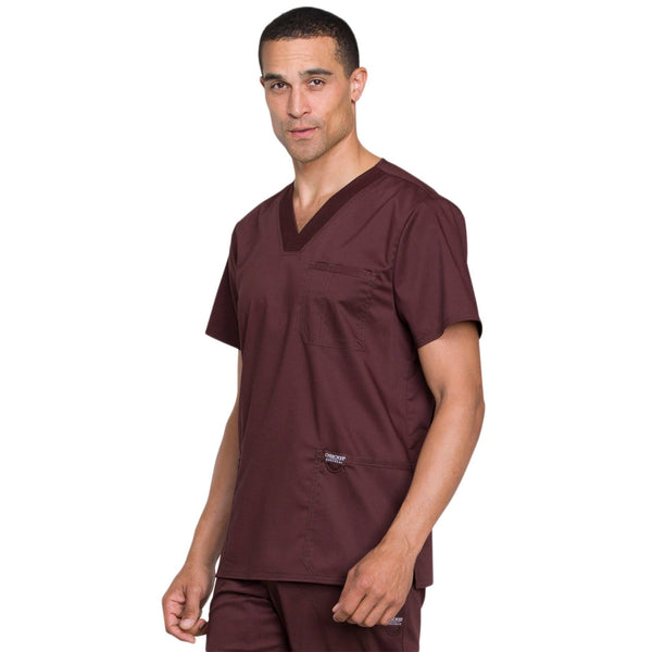 Cherokee Top Cherokee Revolution WW670 Scrubs Top Men Espresso