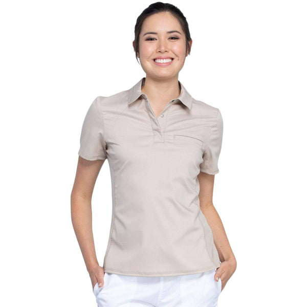 Cherokee Top 2XL Cherokee Revolution WW698 Scrubs Top Women Khaki