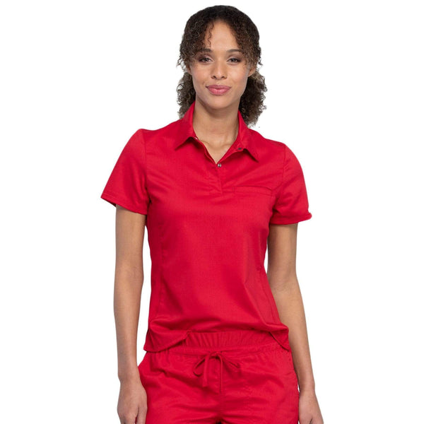 Cherokee Top 2XL Cherokee Revolution WW698 Scrubs Top Women Red