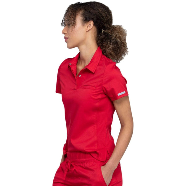 Cherokee Top Cherokee Revolution WW698 Scrubs Top Women Red