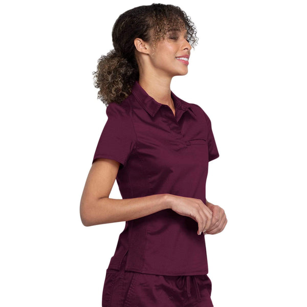 Cherokee Top Cherokee Revolution WW698 Scrubs Top Women Wine