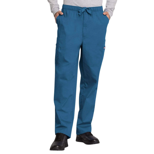 Cherokee Scrubs Pants Cherokee Workwear 4000 Scrubs Pants Men's Drawstring Cargo Caribbean Blue