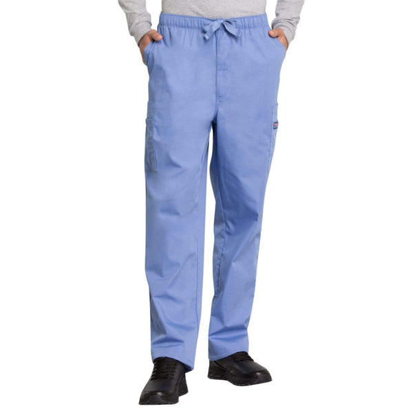 Cherokee Scrubs Pants 2XL / Regular Length Cherokee Workwear 4000 Scrubs Pants Men's Drawstring Cargo Ceil Blue