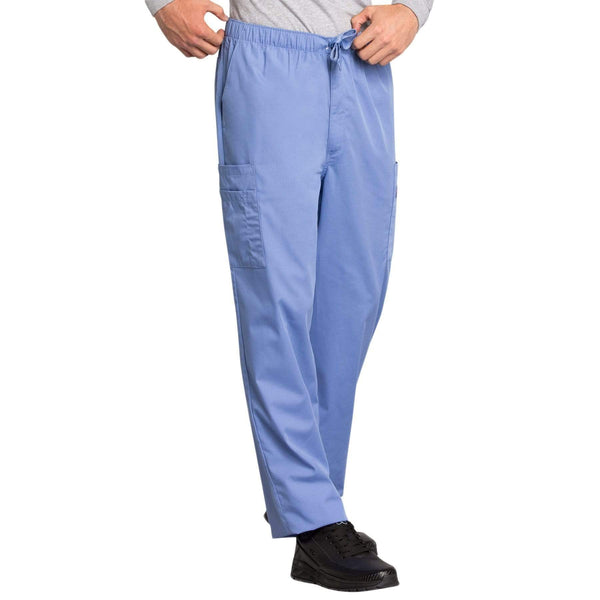 Cherokee Scrubs Pants Cherokee Workwear 4000 Scrubs Pants Men's Drawstring Cargo Ceil Blue