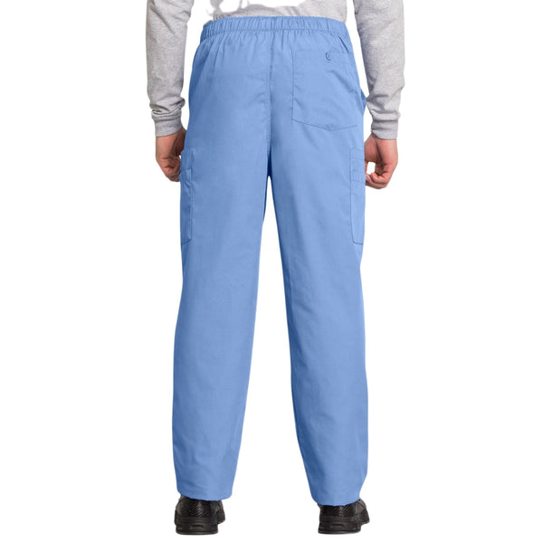 Cherokee Scrubs Pants Cherokee Workwear 4000 Scrubs Pants Men's Drawstring Cargo Ceil Blue