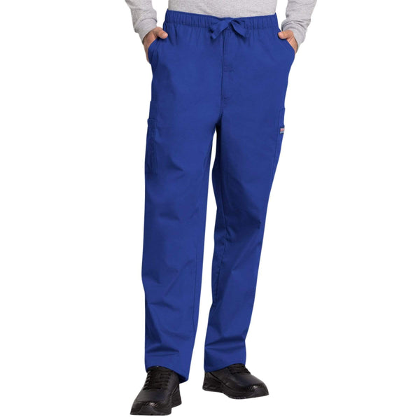 Cherokee Scrubs Pants Cherokee Workwear 4000 Scrubs Pants Men's Drawstring Cargo Galaxy Blue