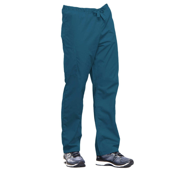 Cherokee Scrubs Pants Cherokee Workwear 4100 Scrubs Pants Unisex Drawstring Cargo Caribbean Blue