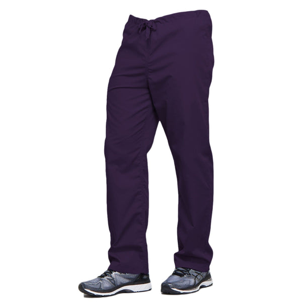 Cherokee Scrubs Pants Cherokee Workwear 4100 Scrubs Pants Unisex Drawstring Cargo Eggplant