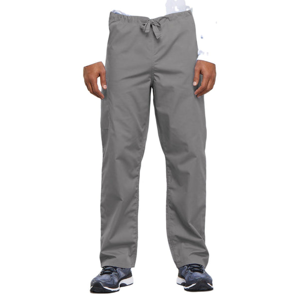 Cherokee Scrubs Pants Cherokee Workwear 4100 Scrubs Pants Unisex Drawstring Cargo Grey