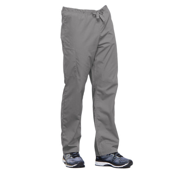 Cherokee Scrubs Pants Cherokee Workwear 4100 Scrubs Pants Unisex Drawstring Cargo Grey