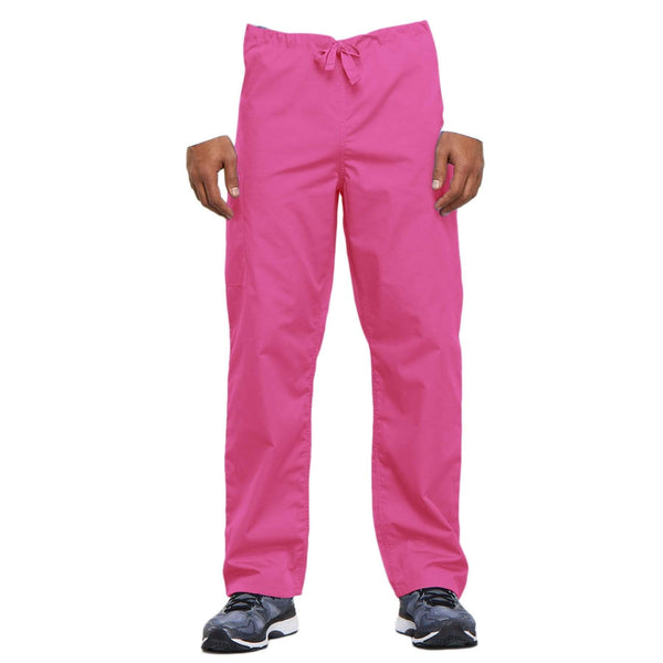 Cherokee Scrubs Pants Cherokee Workwear 4100 Scrubs Pants Unisex Drawstring Cargo Shocking Pink